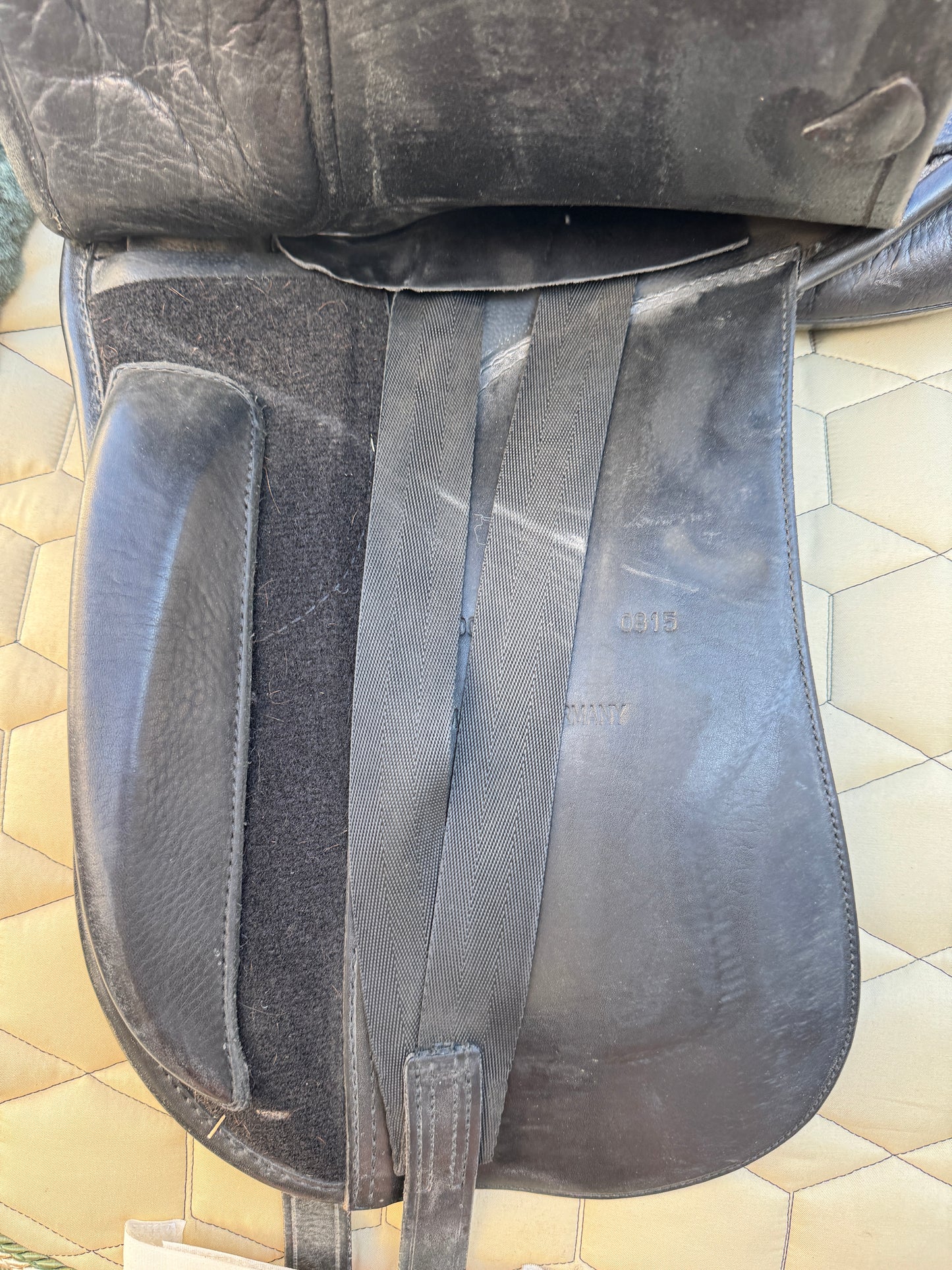 #100 Hennig ESF Silver Dressage Saddle 16 inch Pony Saddle