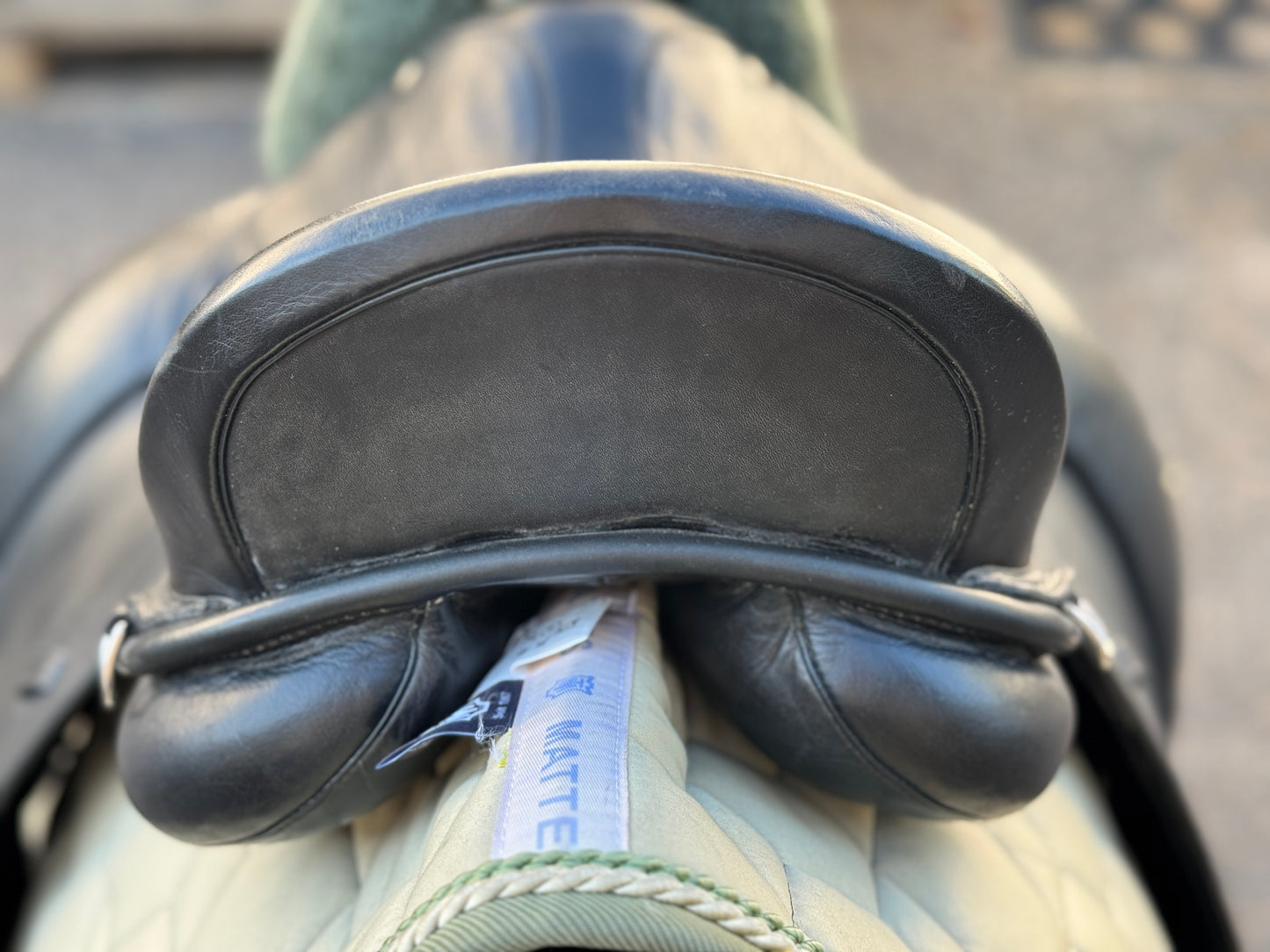 #100 Hennig ESF Silver Dressage Saddle 16 inch Pony Saddle