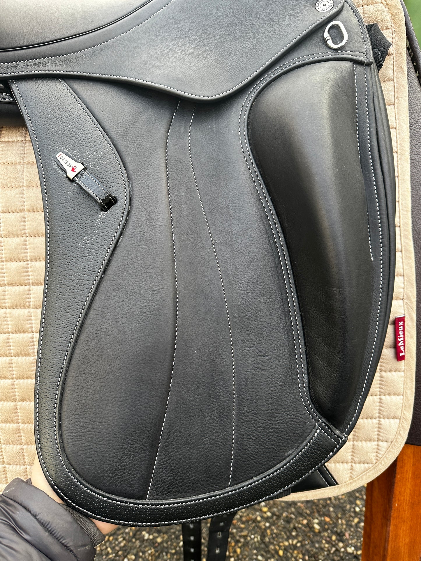 Selleria Equipe Glamour Carbon Dressursattel 17,5 Zoll fast NEU