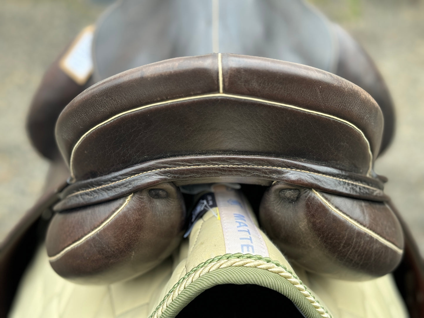 #39 Palatina mono-leaf like summer Esprit Athen dressage saddle 17.5 inch brown