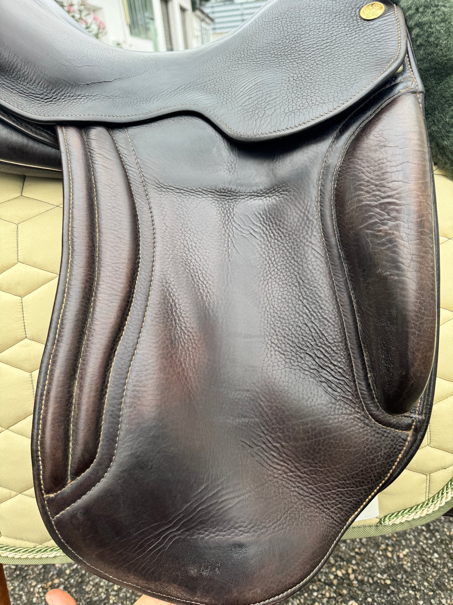 #39 Palatina mono-leaf like summer Esprit Athen dressage saddle 17.5 inch brown