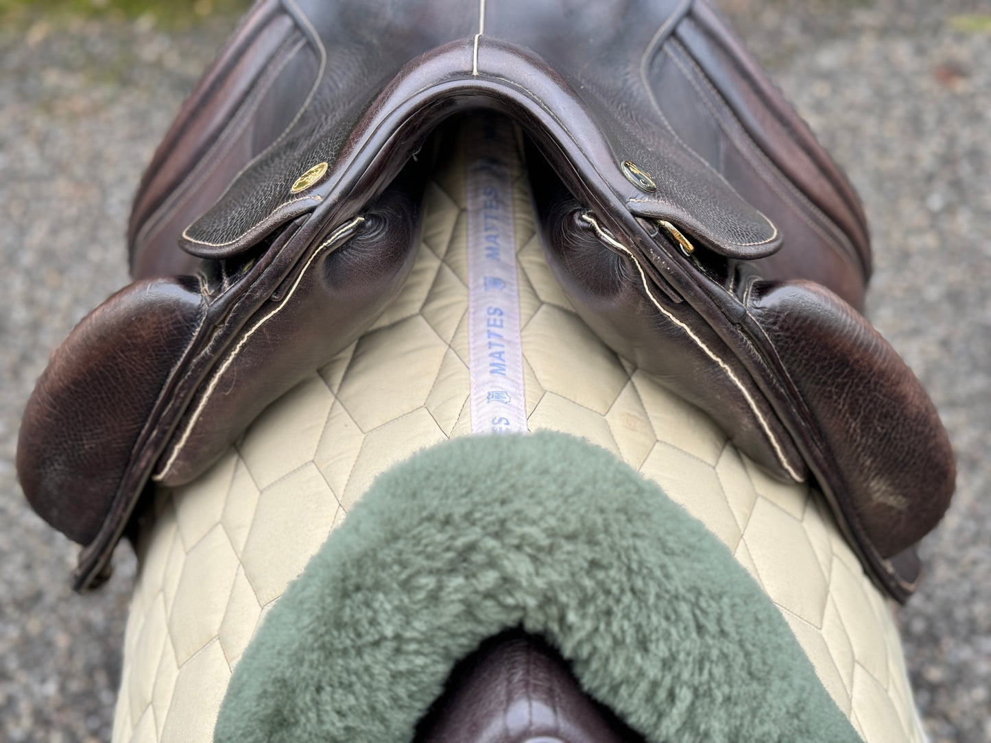#39 Palatina mono-leaf like summer Esprit Athen dressage saddle 17.5 inch brown