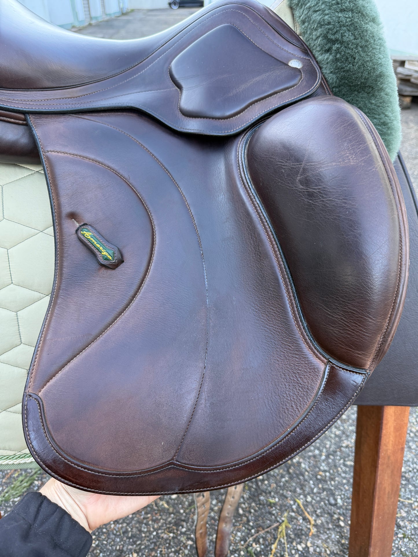 #211 Amerigo Cervia II Pinerolo Dressursattel 17,5 Zoll +0,5 braun Klettpauschen