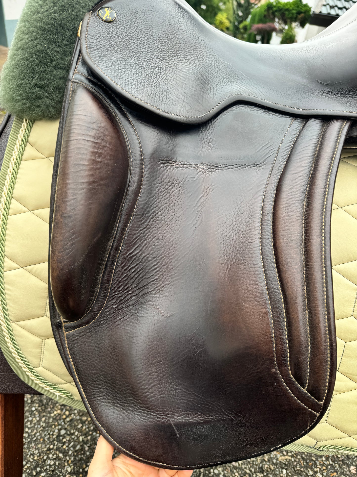 #39 Palatina mono-leaf like summer Esprit Athen dressage saddle 17.5 inch brown