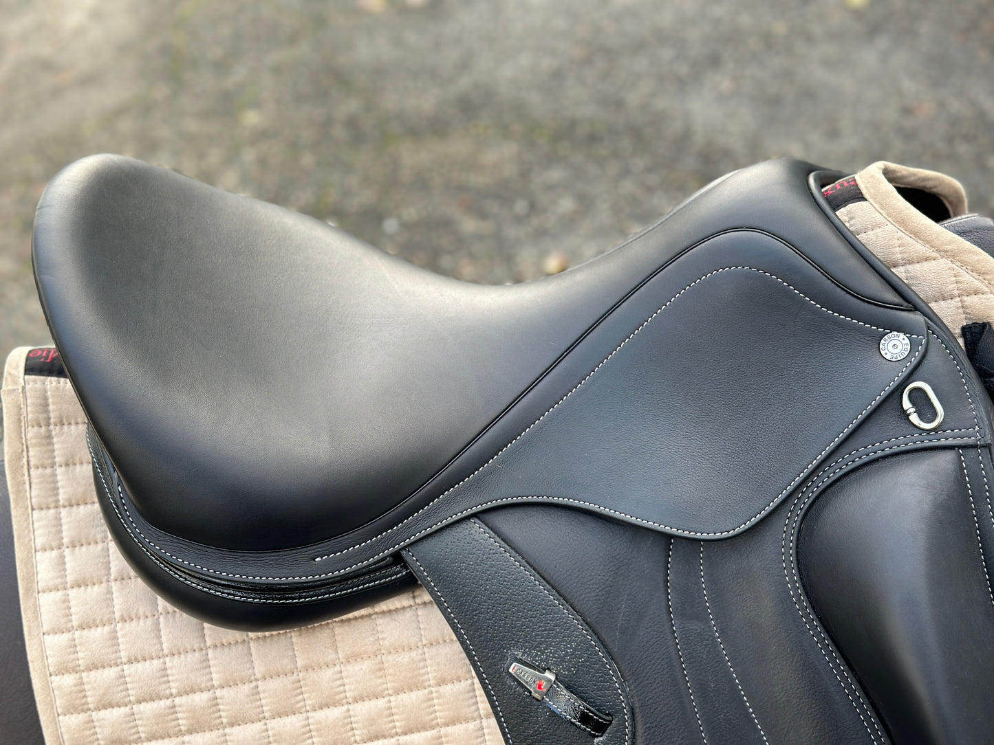 Selleria Equipe Glamour Carbon Dressursattel 17,5 Zoll fast NEU