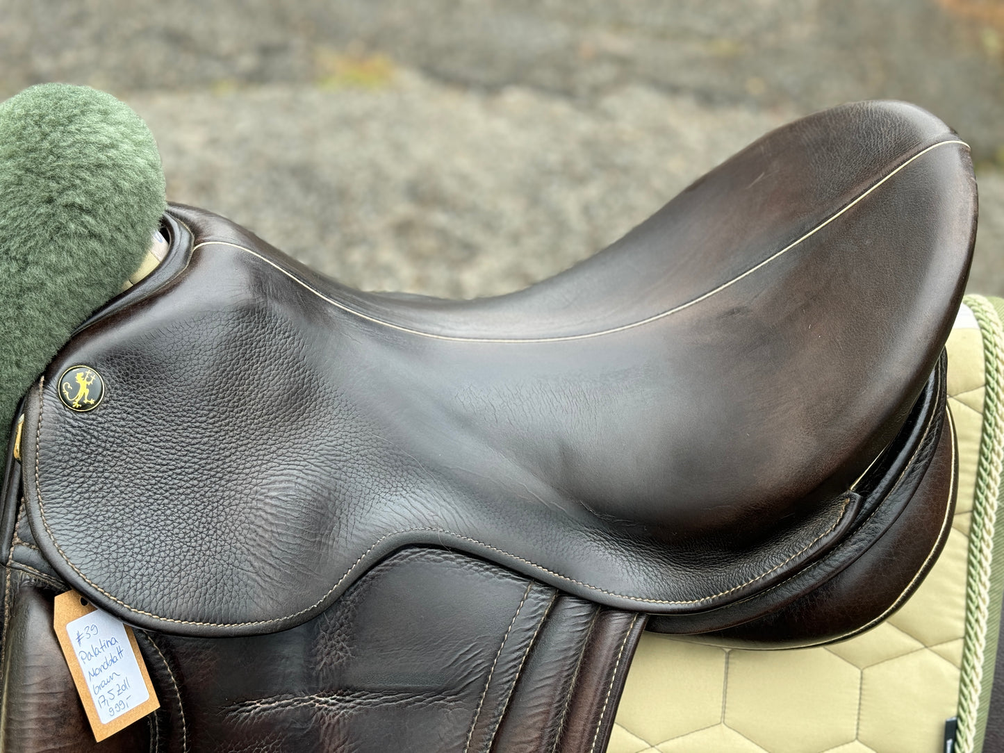 #39 Palatina mono-leaf like summer Esprit Athen dressage saddle 17.5 inch brown