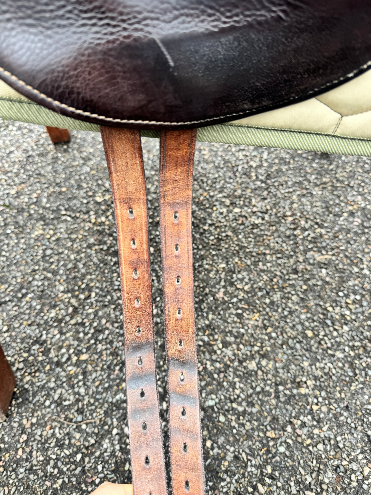 #39 Palatina mono-leaf like summer Esprit Athen dressage saddle 17.5 inch brown