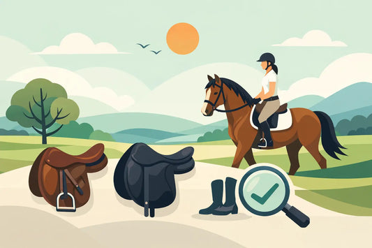 Sommer Sattel Test für Pferd und Reiter