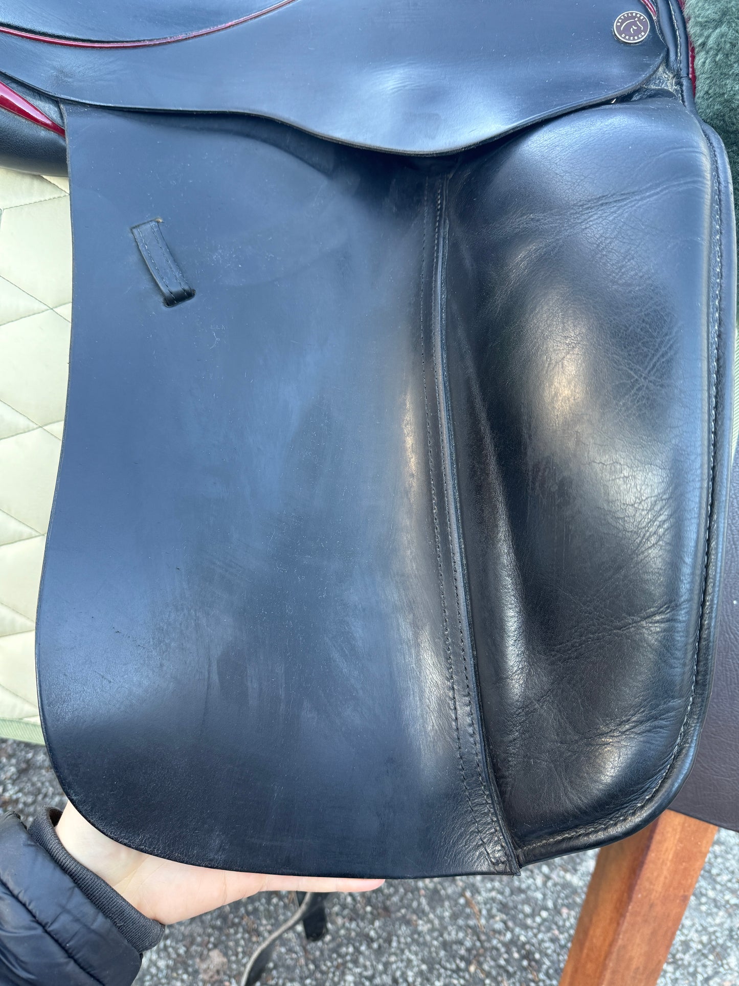 #265 Dresch Dressursattel 18 Zoll Klettpauschen