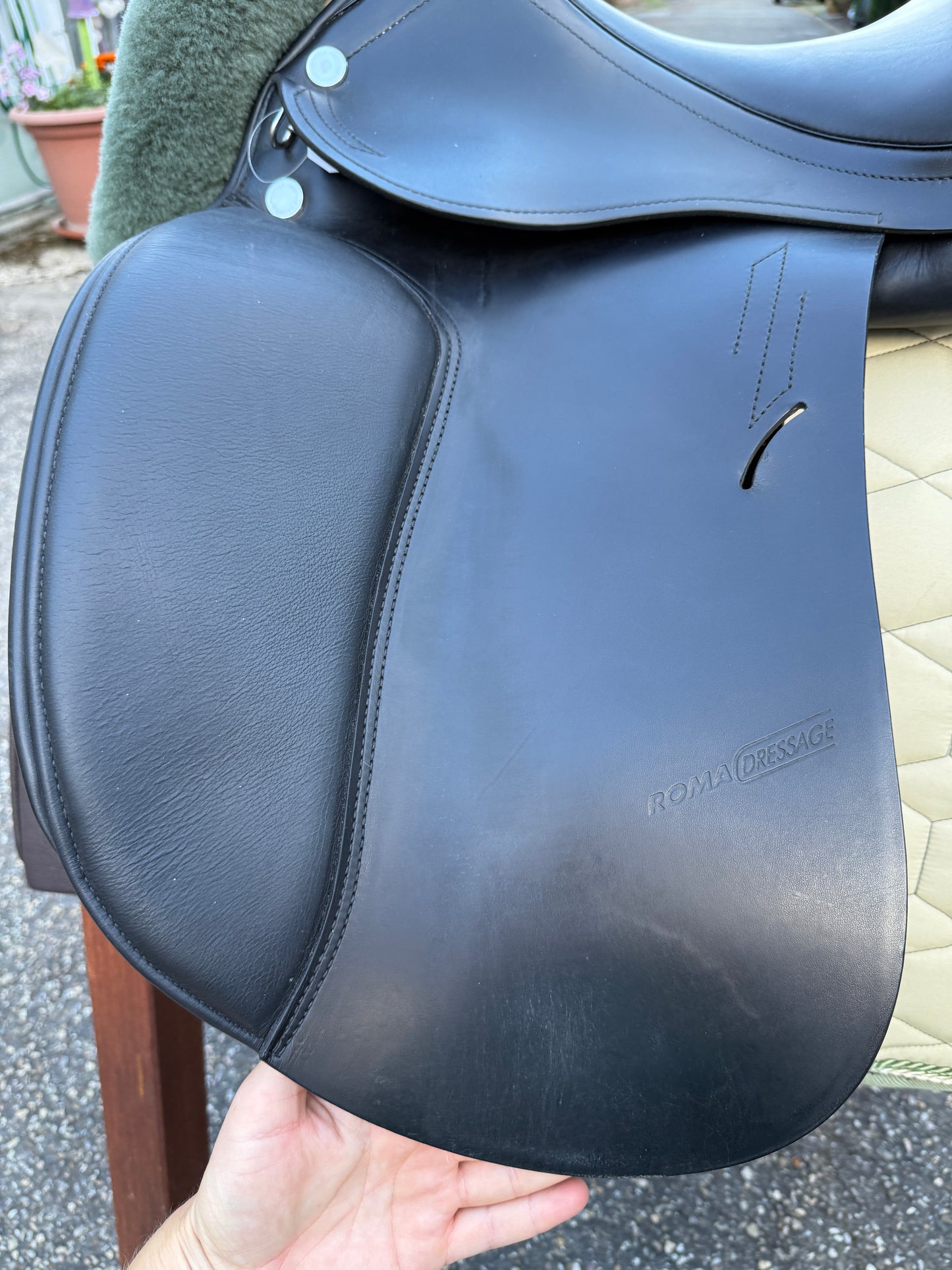#K180 Prestige Roma Dressursattel 17 Zoll 33 aus 2023 Klettpauschen