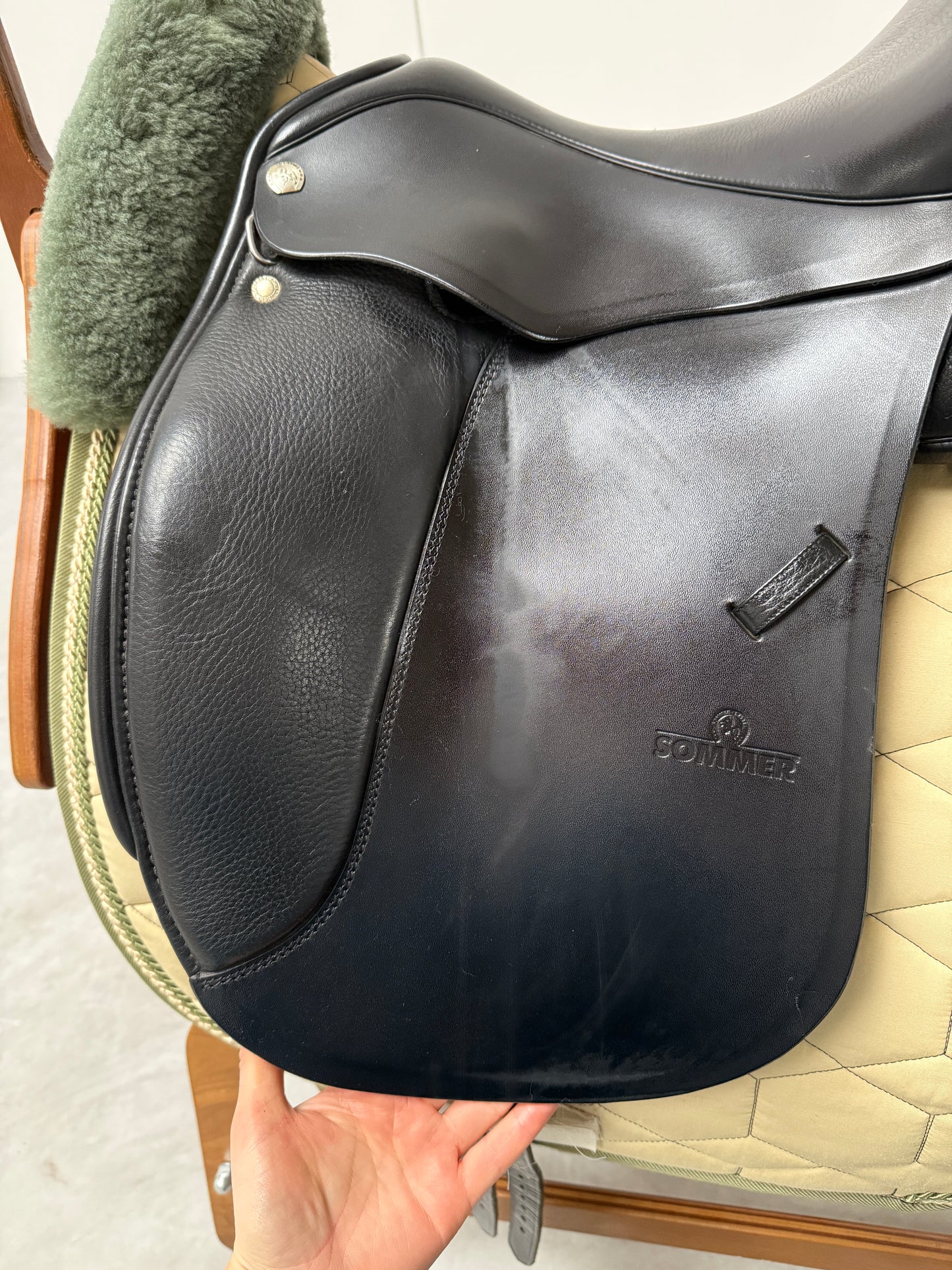 Sommer Jana Dressursattel Ponysattel 16,5 Zoll 36 schwarz wie NEU