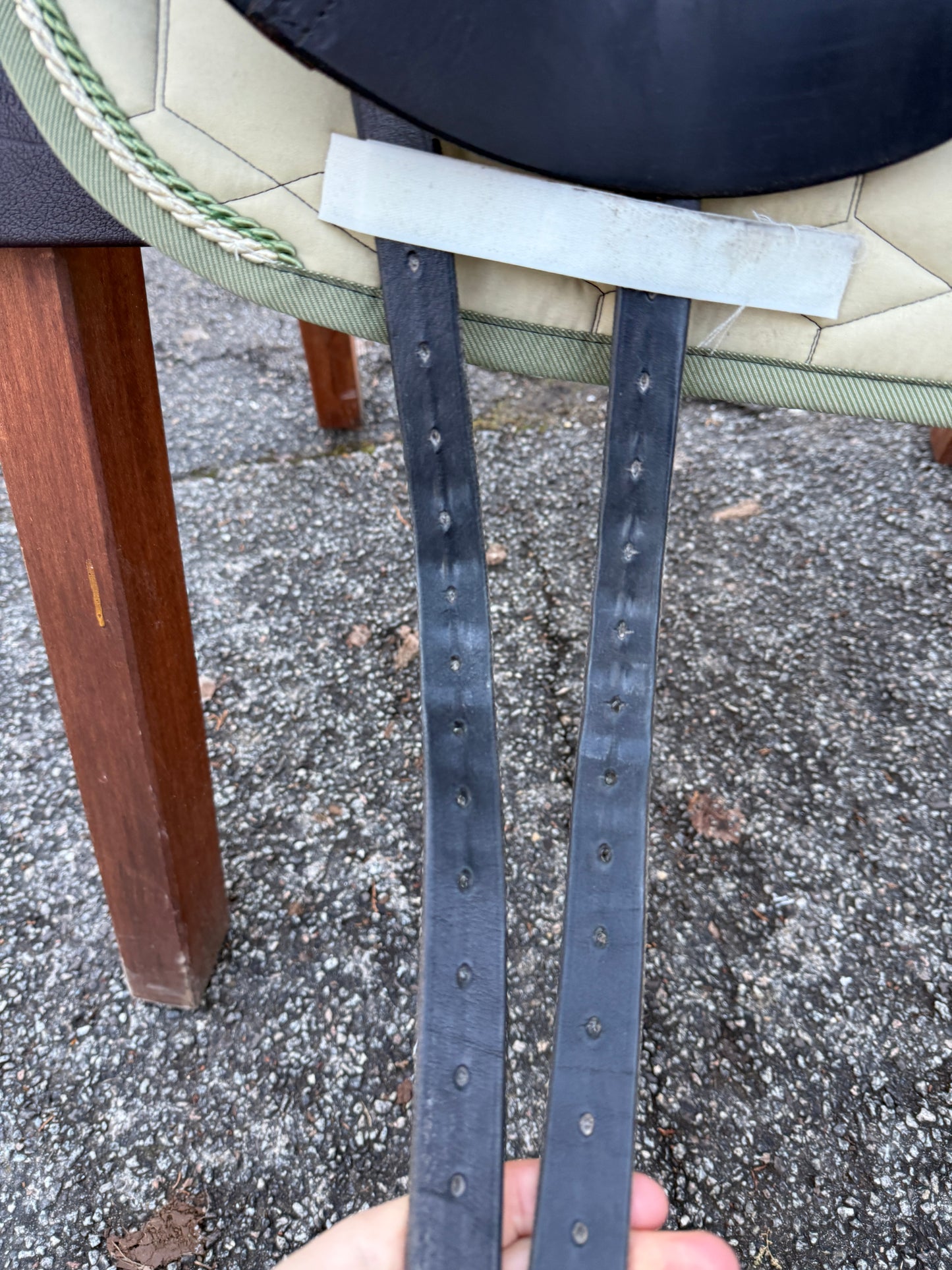 #265 Dresch Dressursattel 18 Zoll Klettpauschen