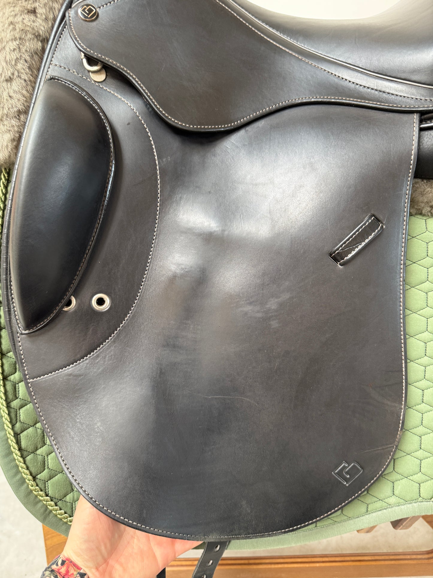 Cordis Delgado Dressursattel Monoblatt 17,5 Zoll schwarz