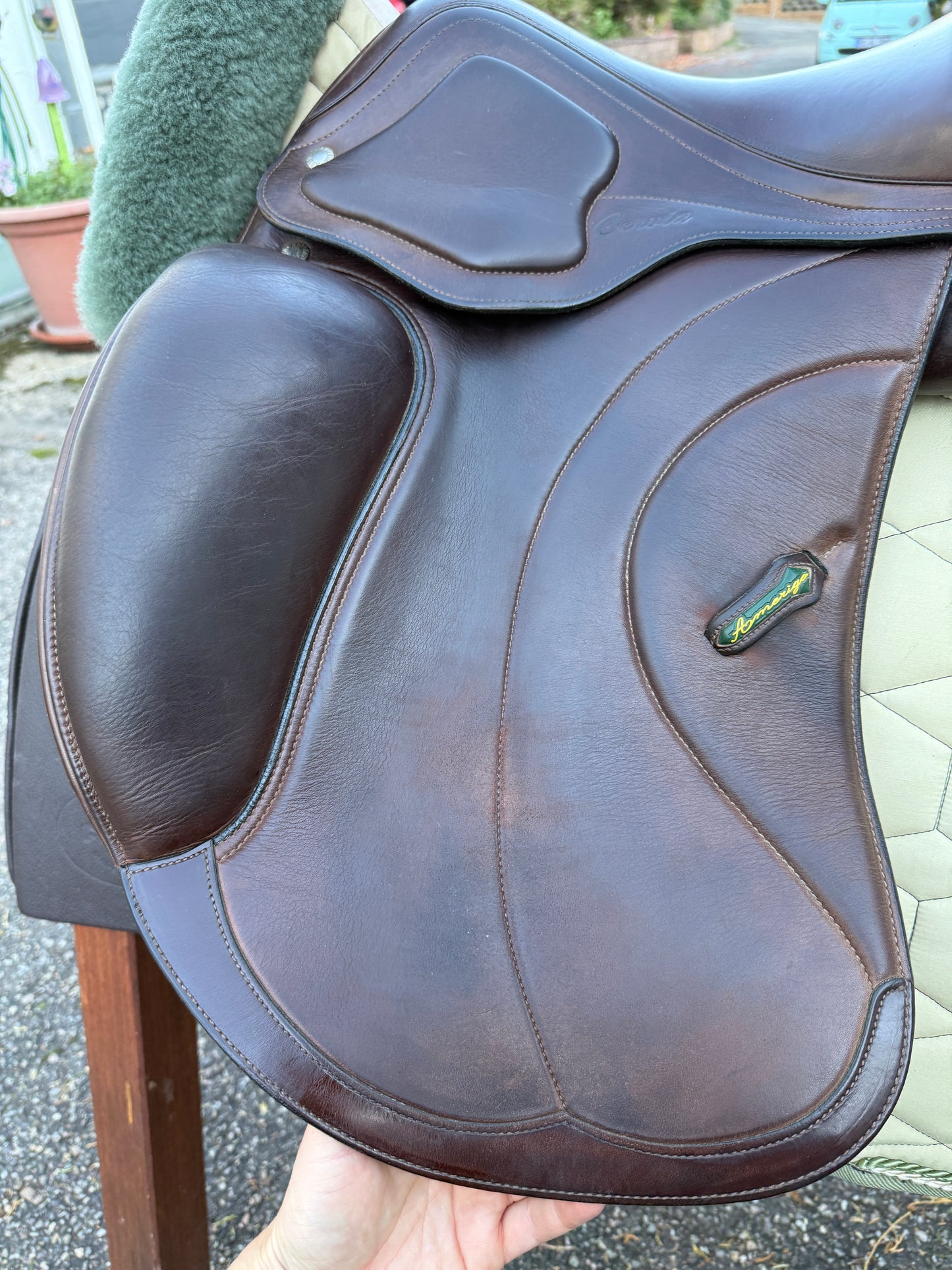 #211 Amerigo Cervia II Pinerolo Dressursattel 17,5 Zoll +0,5 braun Klettpauschen