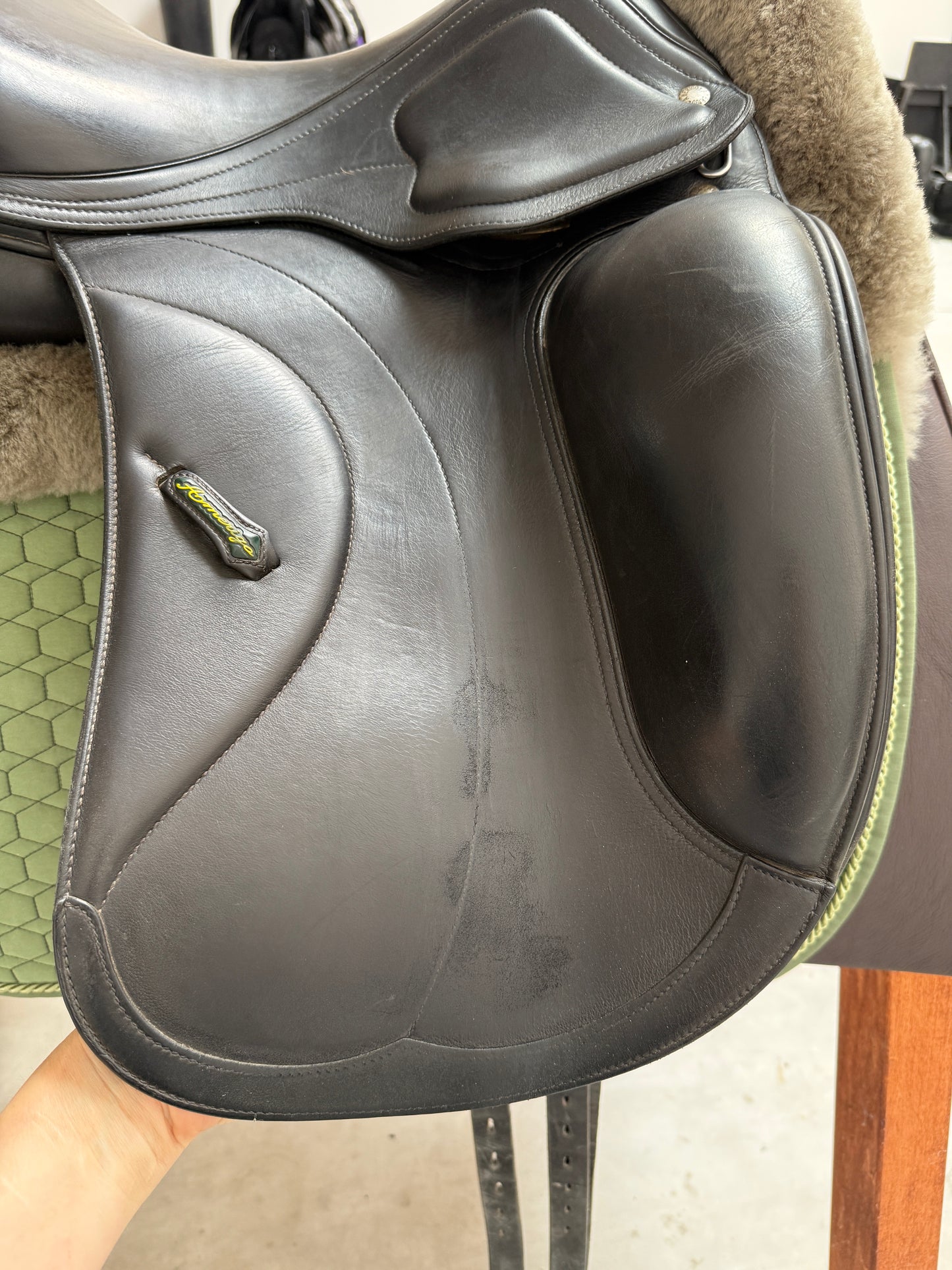 Amerigo Cervia II Pinerolo Dressursattel 17,5 Zoll Klettpauschen