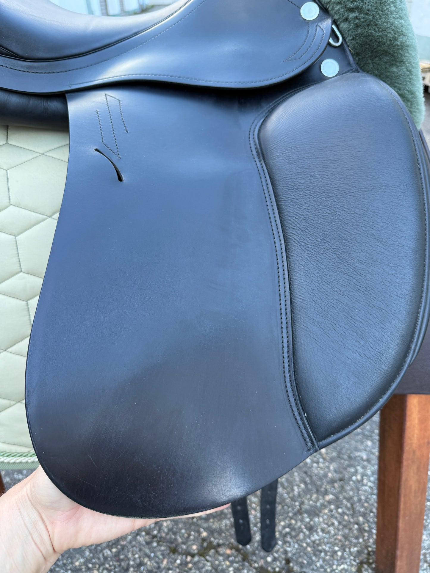 #K180 Prestige Roma Dressursattel 17 Zoll 33 aus 2023 Klettpauschen