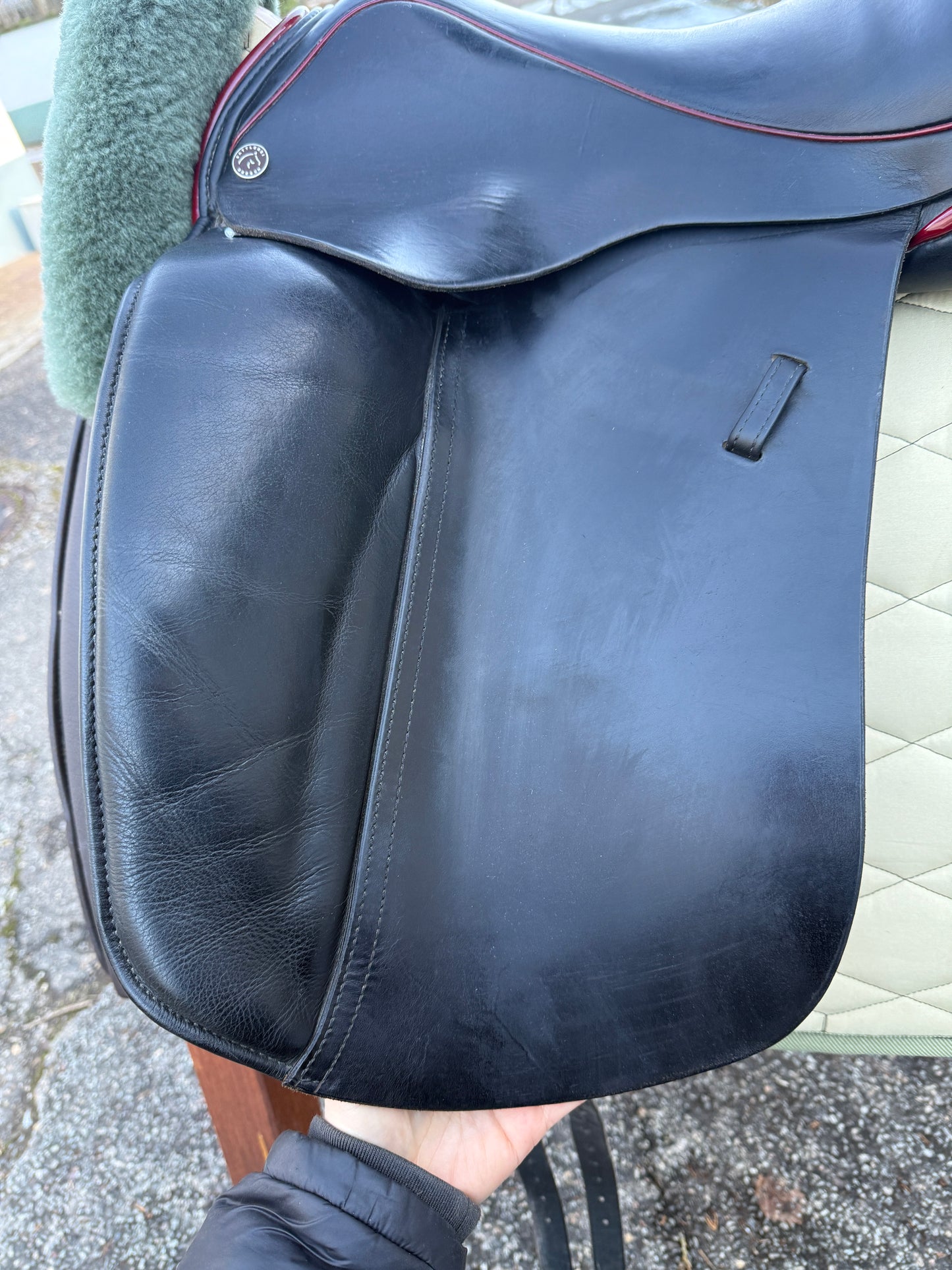 #265 Dresch Dressursattel 18 Zoll Klettpauschen