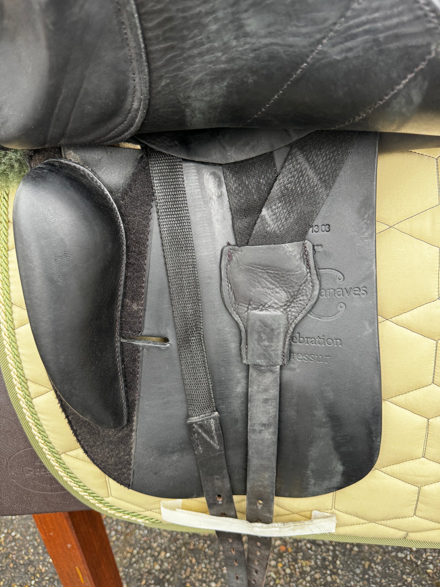 #117 Jorge Canaves Celebration Dressage Saddle 17.5 pulgadas