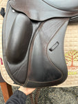 Custom Dressursattel Wolfgang Solo II braun 17,5 Zoll Krokoleder