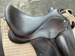 Custom Dressursattel Wolfgang Solo II braun 17,5 Zoll Krokoleder